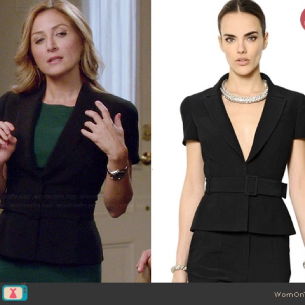 Alexander McQueen Belted Short Sleeve Jacket